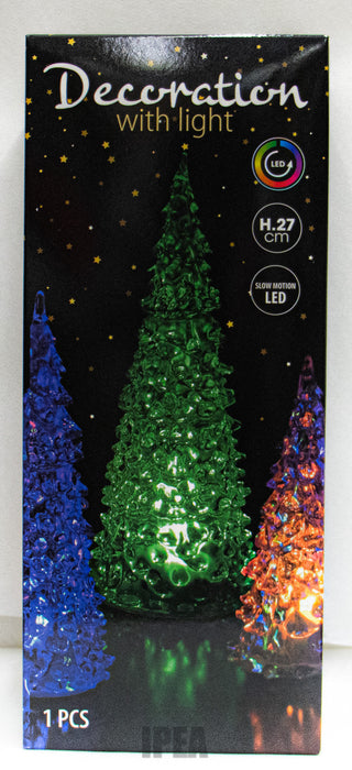 LED Kerstboom – 27 cm – Slow Motion Light – Transparant