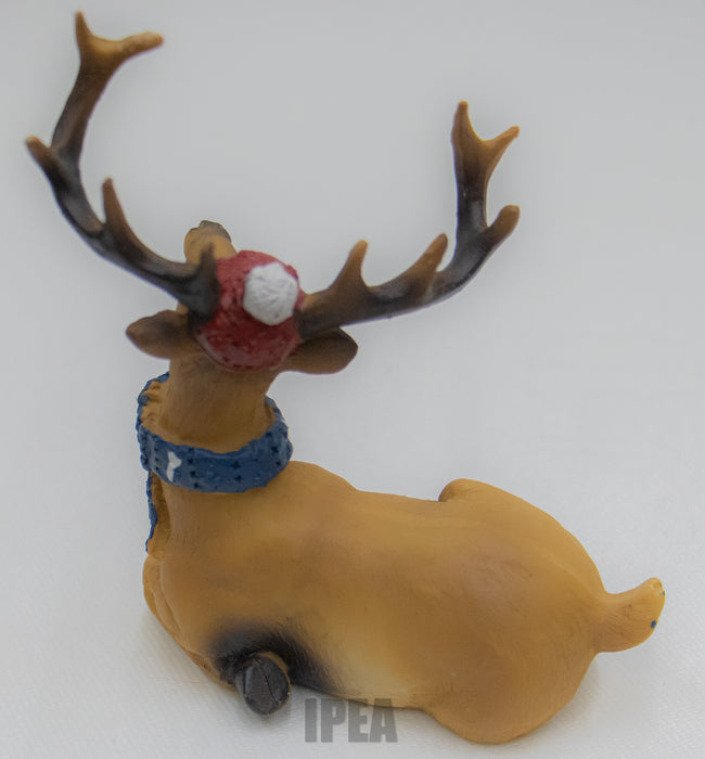Kerst Rendier – 11 cm – Met Muts & Sjaal