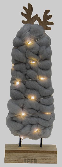 Vilt Kerstfiguur – Rendier – 10×30 cm – 20× LED