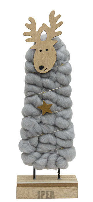 Vilt Kerstfiguur – Rendier – 10×30 cm – 20× LED