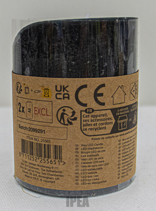 Wax LED Kaars – Ø7×H9 cm – Realistisch Vlam-effect