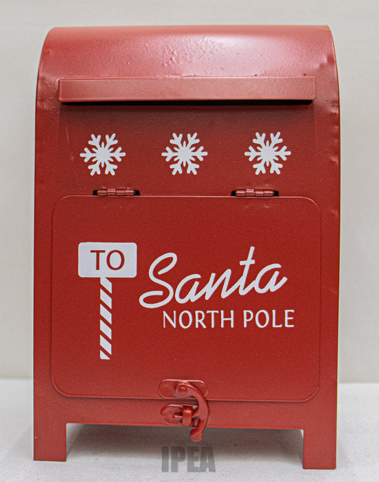 Santa Brievenbus – 20 cm – Rood – To Santa North Pole