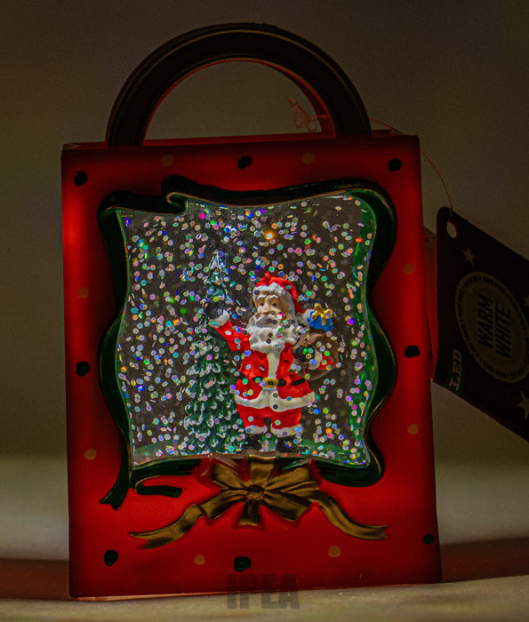 Kadotas – 11 cm – Met LED – Kerstman – Warm Wit