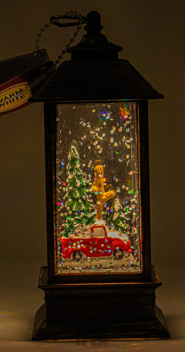 Lantaarn – 13 cm – Met LED – Rode Auto