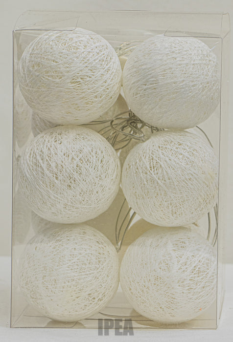 Lichtslinger – 150 cm – LED – Katoenballen – Warm Wit – Batterij