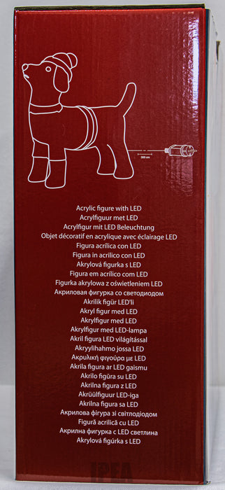 Acrylic LED Hond – 35 × 37,5 cm – 40 LED – Kerstdecoratie