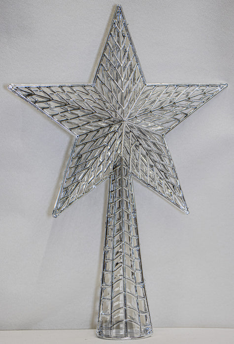 Kerstboom Piek – Ster – Metaal – Zilver – 24×37 cm