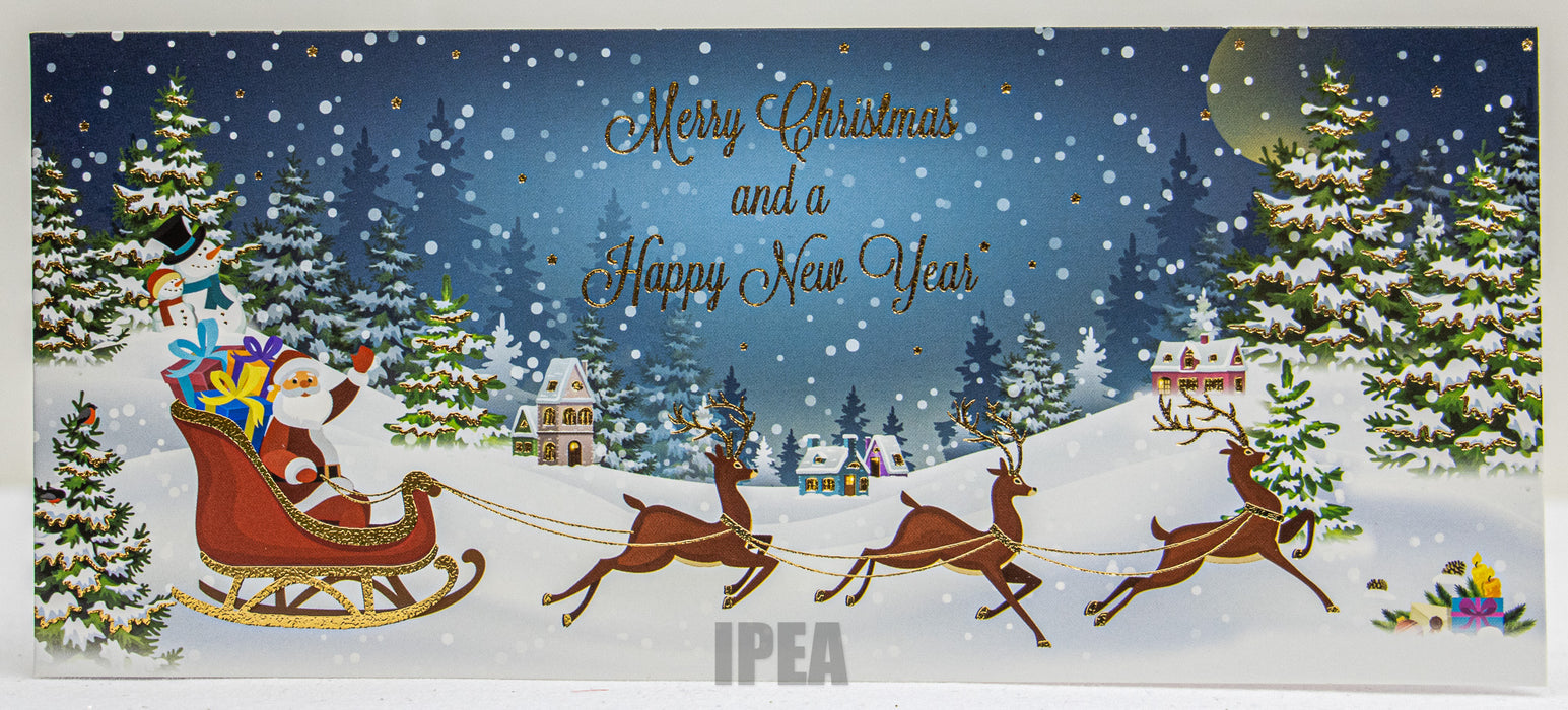 Kerstkaarten Set – 10 Stuks – Winterlandschap – Merry Christmas & Happy New Year