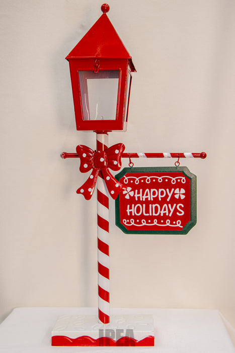 Kerst Lantaarn – 50 cm – Happy Holidays – Metalen Decoratie