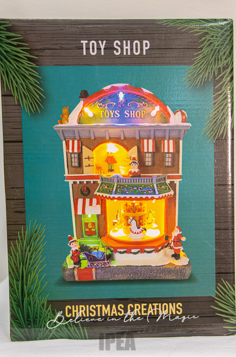 Christmas LED Village – Toy Shop – Licht, Muziek & Beweging (8 Liedjes)