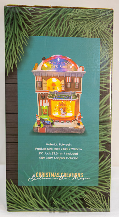 Christmas LED Village – Toy Shop – Licht, Muziek & Beweging (8 Liedjes)