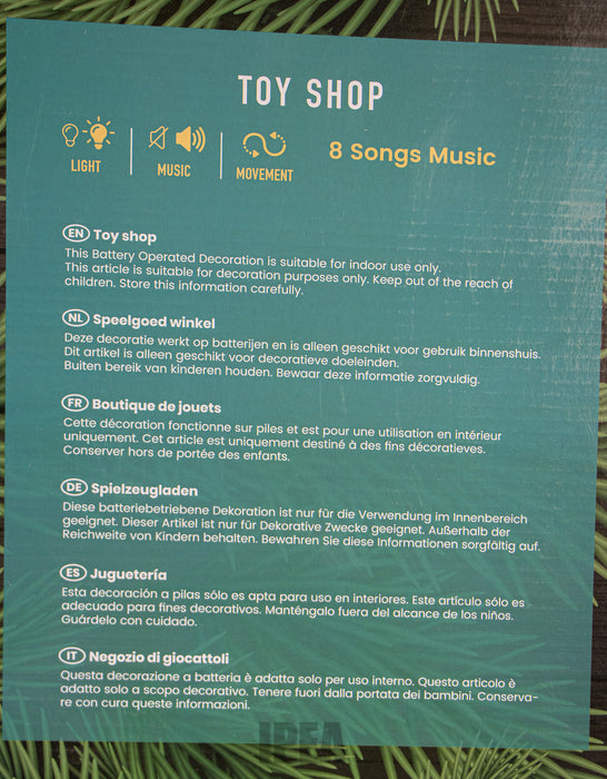 Christmas LED Village – Toy Shop – Licht, Muziek & Beweging (8 Liedjes)