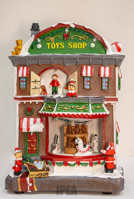 Christmas LED Village – Toy Shop – Licht, Muziek & Beweging (8 Liedjes)