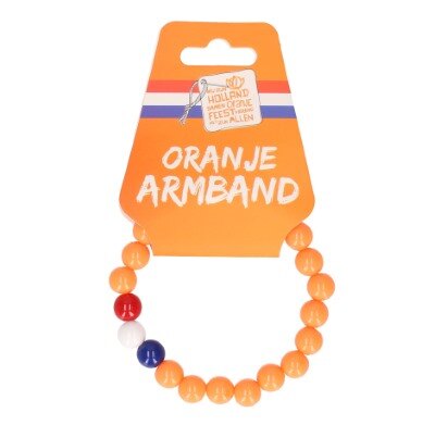 Armband Holland kralen oranje