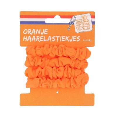 Haarelastiekjes oranje 4 stuks